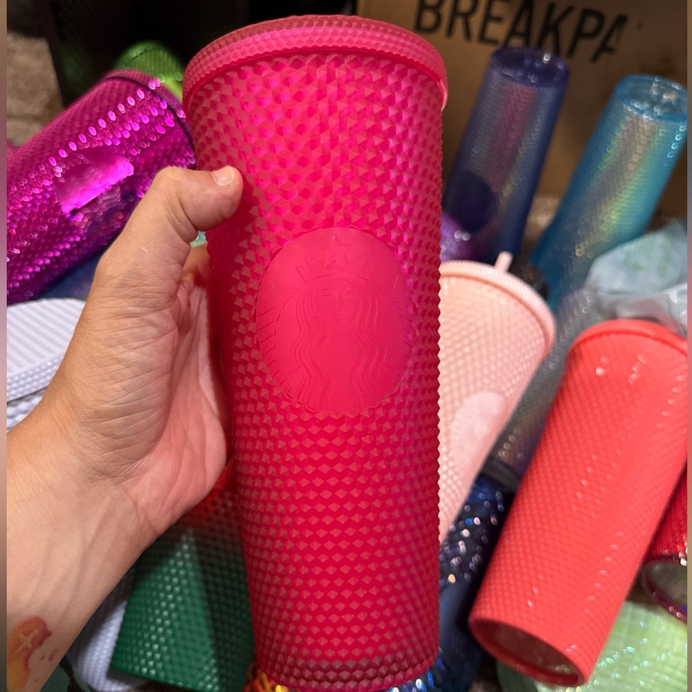 Starbucks Fuchsia Textured Tumbler